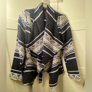 Blue white and black women’s jacket
